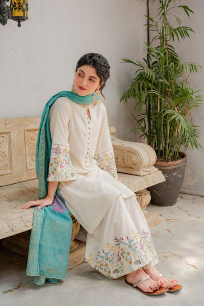 GRACE EMBROIDERY DHANAK 3PC UNSTICH