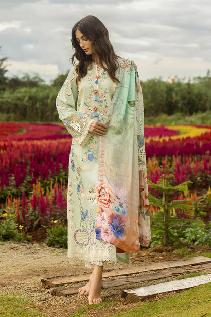 Grace-Luxury Full Embroidered Chikenkari Lawn Unstiched 3PC Suit