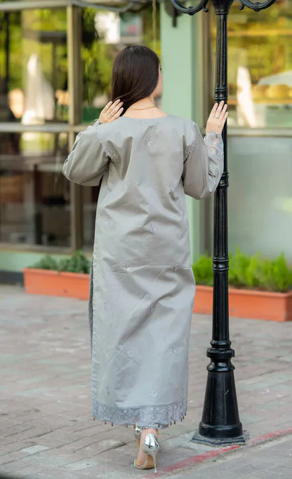 Grace-Luxury Full Embroidered Chikenkari Lawn Unstiched 3PC Suit