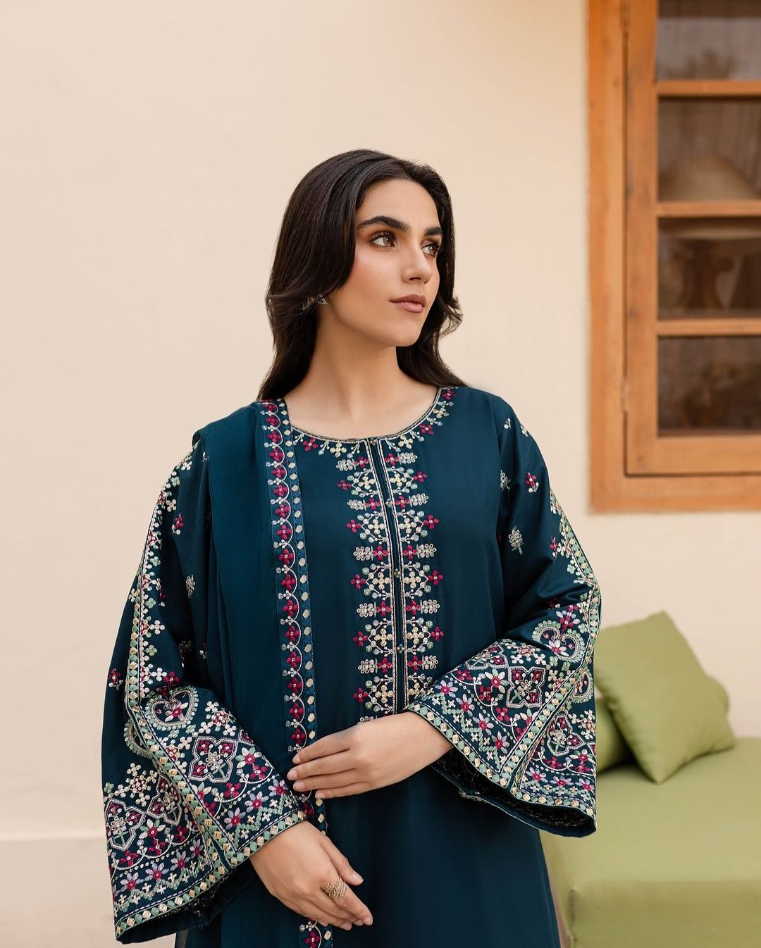 Lawn Embroidered Stitched 3Piece