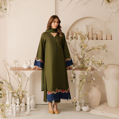 Lawn Embroidered Stitched 2Piece