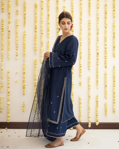 Lawn Embroidered Stitched 3Piece