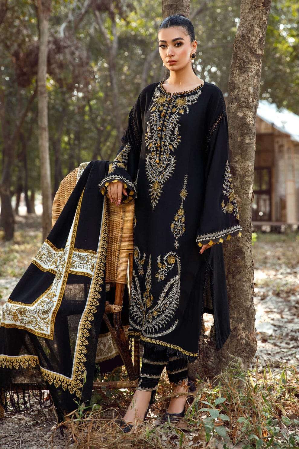 Lawn Embroidered Stitched 3Piece