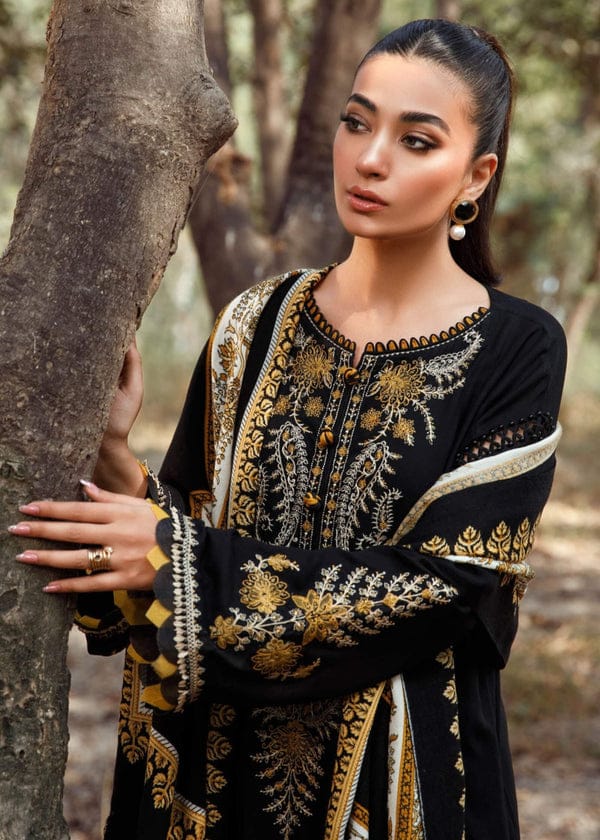 Lawn Embroidered Stitched 3Piece