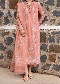 Grace-Embroidered 3pc Lawn Dress With Printed voile Dupatta.