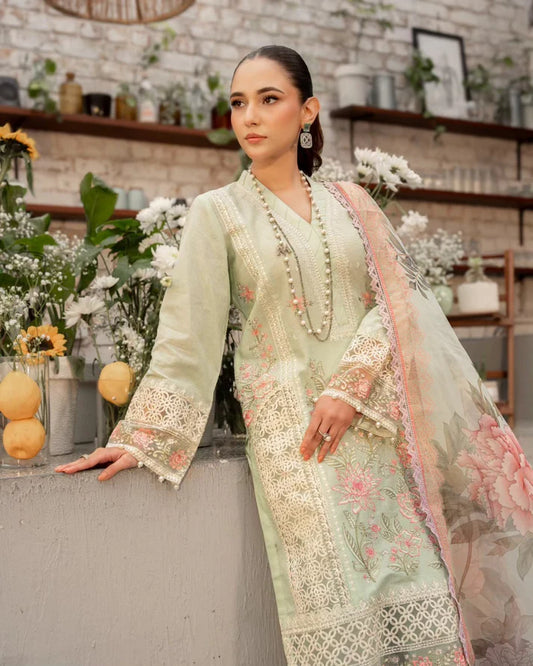 Grace Luxury Full Embroidered Chikenkari Lawn Unstiched 3PC Suit