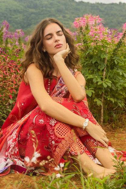 Grace Luxury Full Embroidered Chikenkari Lawn Unstiched 3PC Suit