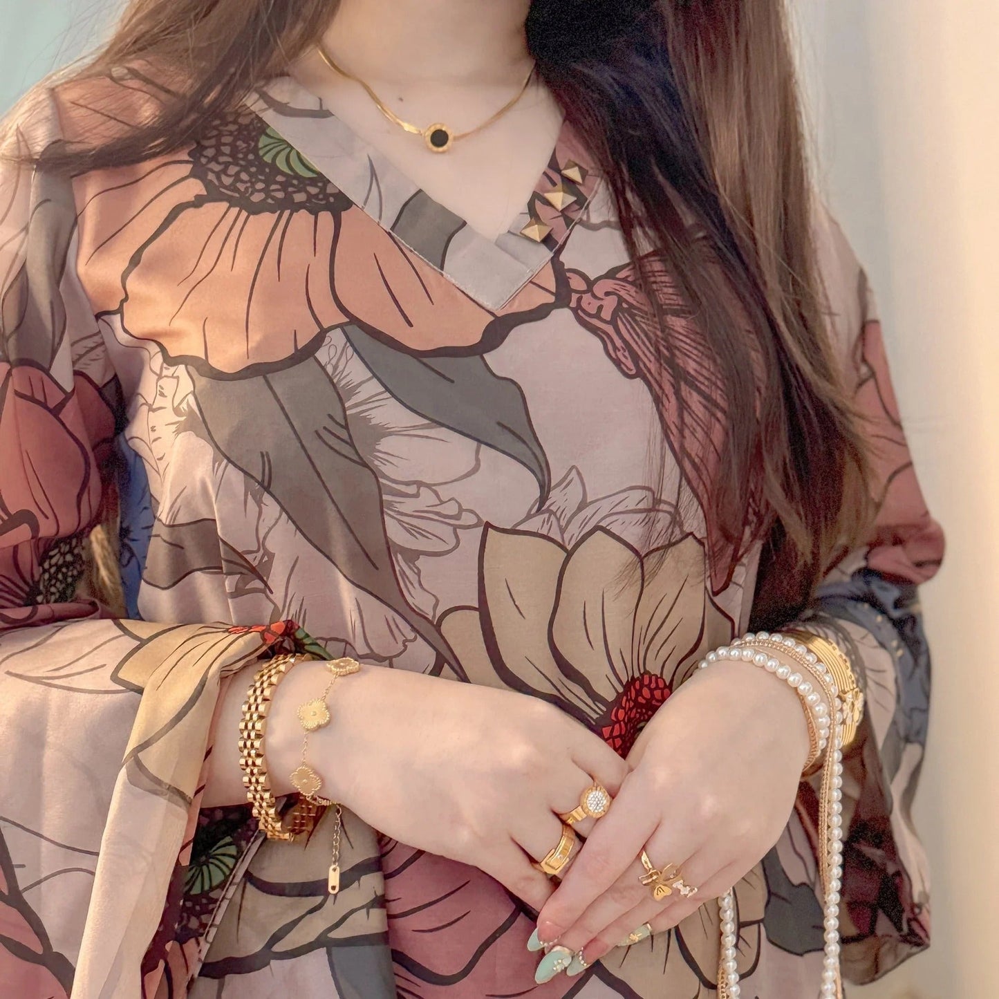 Lawn Silk Printed Stitched 3Piece