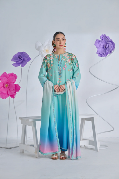 Kaftan Printed Stitched 2Piece