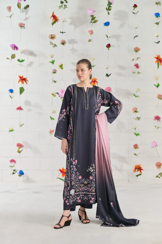 Orchid Printed Stitched 3Piece
