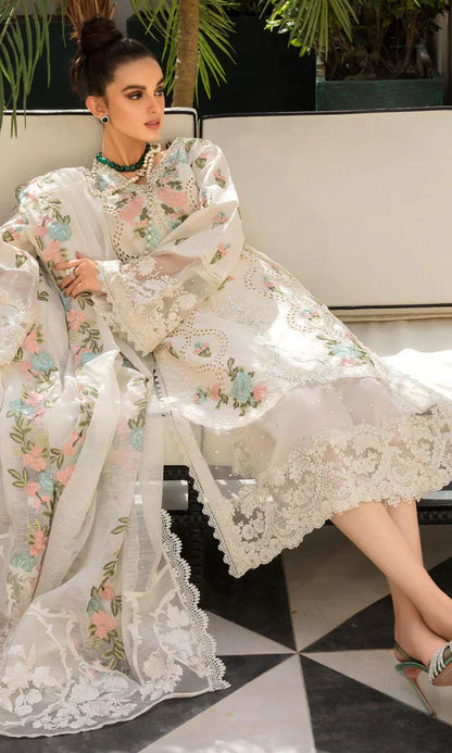 Grace Luxury Full Embroidered Chikenkari Lawn Unstiched 3PC Suit