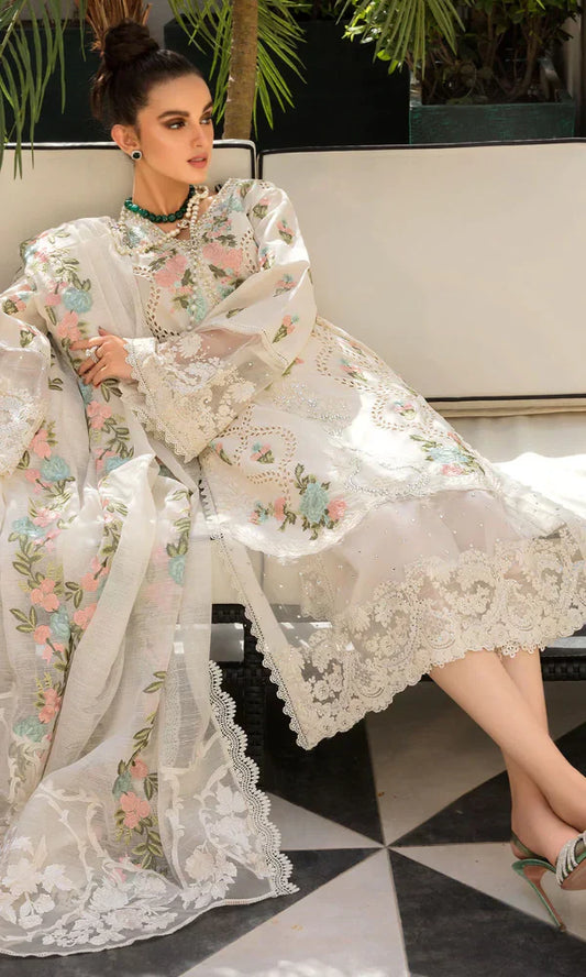 Grace Luxury Full Embroidered Chikenkari Lawn Unstiched 3PC Suit