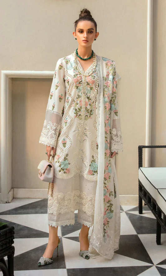 Grace Luxury Full Embroidered Chikenkari Lawn Unstiched 3PC Suit