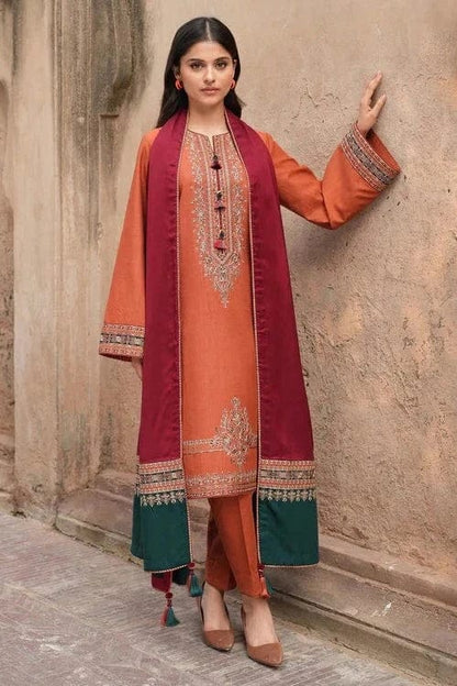 GRACE EMBROIDERY DHANAK 3PC UNSTICH