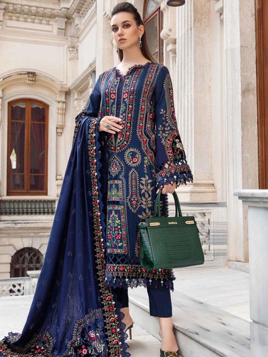 GRACE _ EMBROIDERY DHANAK 3PC UNSTICH