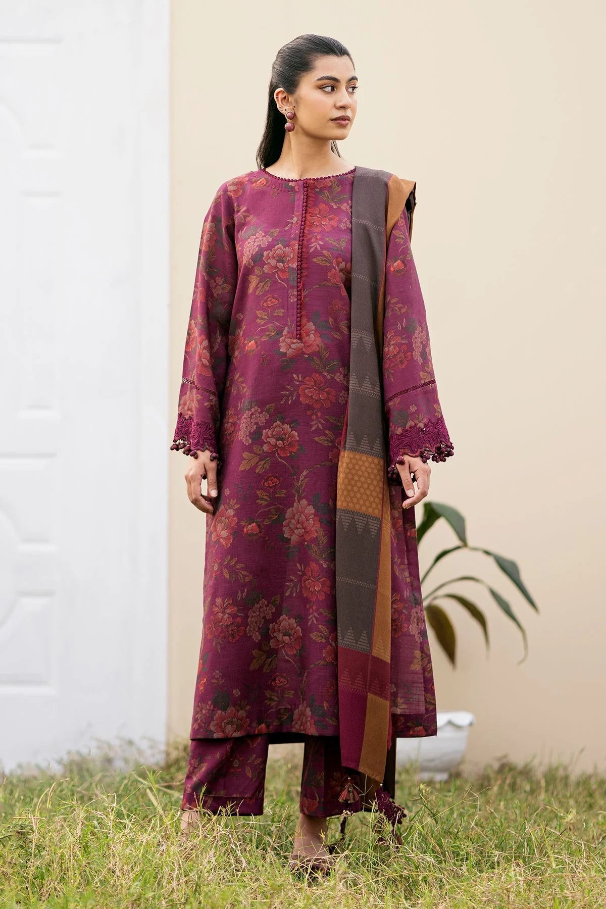 Grace-Digital Printed Karandi 3Pc UNSTICH