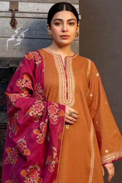 GRACE EMBROIDERY DHANAK 3PC UNSTICH