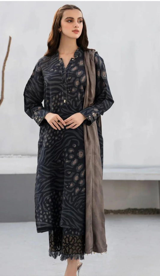 Grace-Digital Printed Karandi 3Pc UNSTICH