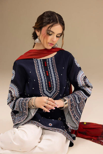 GRACE EMBROIDERY DHANAK 3PC UNSTICH