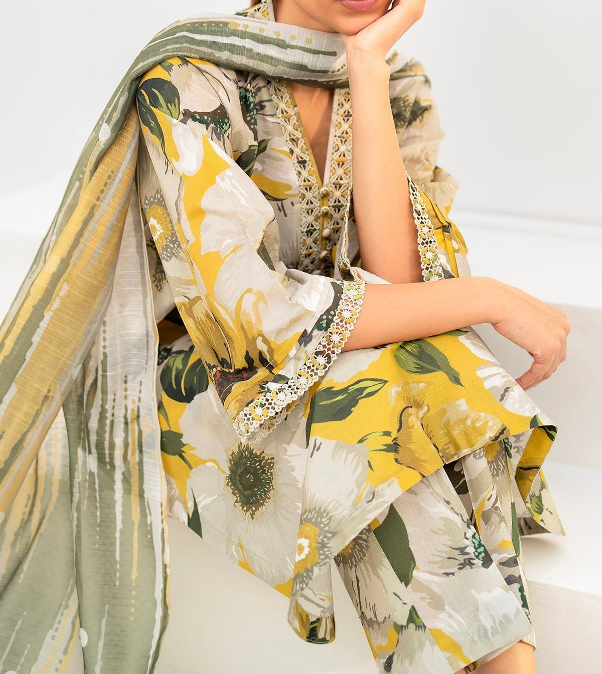 Grace-Digital Printed Karandi 3Pc UNSTICH