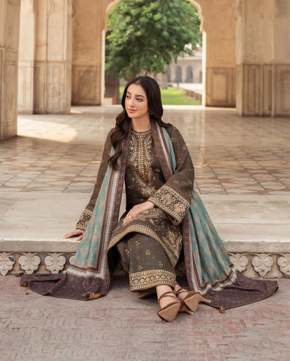 BAROQUE EMBROIDERY DHANAK 3PC UNSTICH