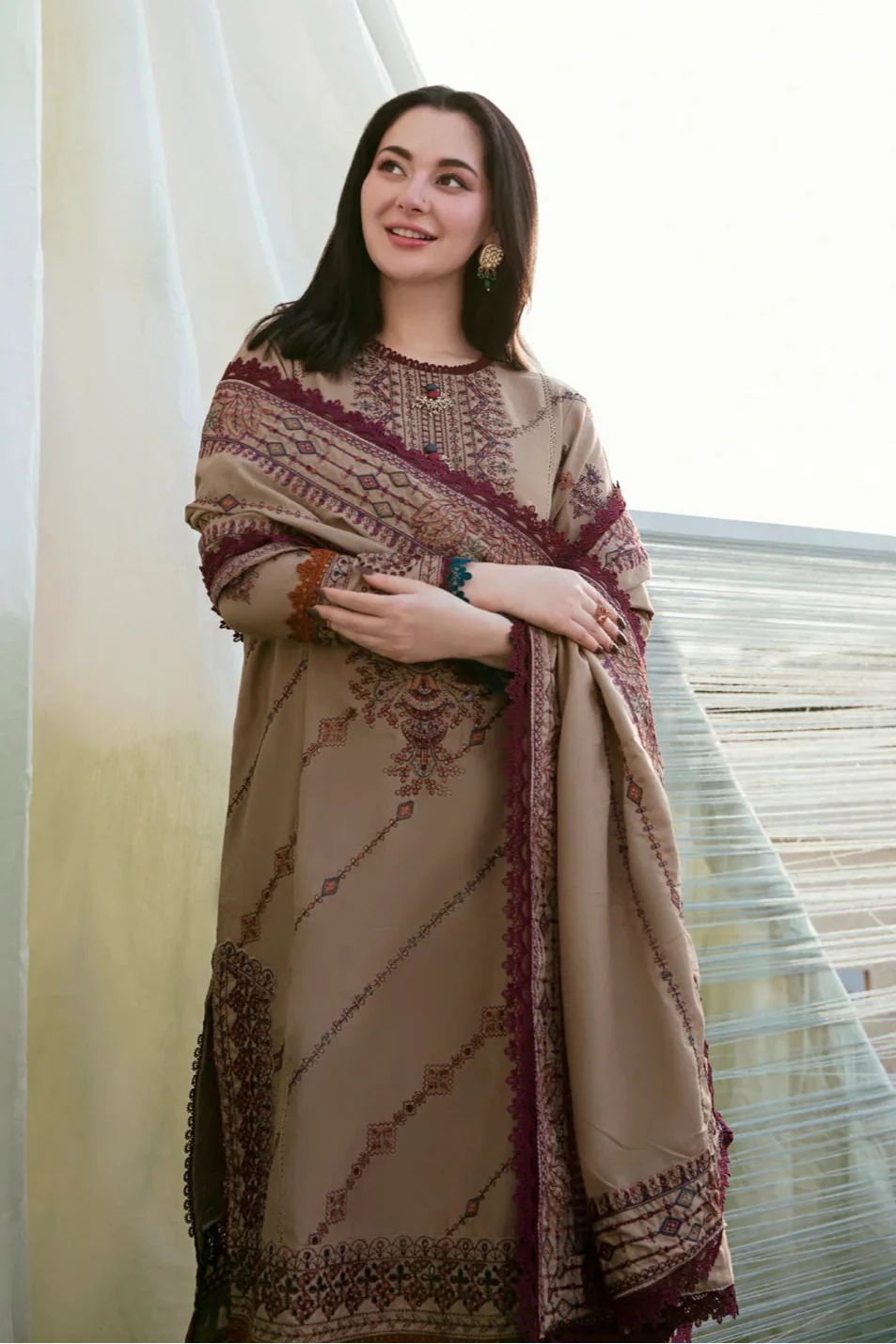 GRACE EMBROIDERY DHANAK 3PC UNSTICH
