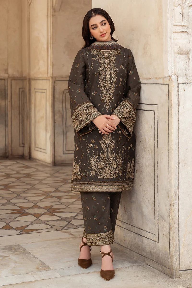 BAROQUE EMBROIDERY DHANAK 3PC UNSTICH