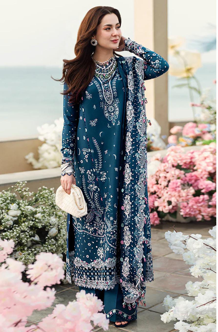 QALAMKAR EMBROIDERED DHANAK 3PC