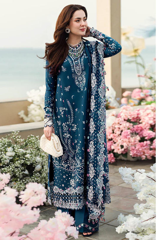 QALAMKAR EMBROIDERED DHANAK 3PC