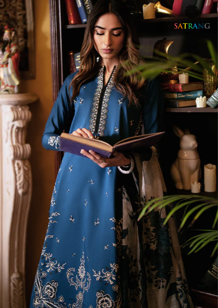 GRACE EMBROIDERY DHANAK 3PC UNSTICH