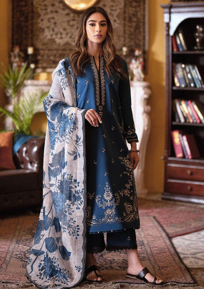 GRACE EMBROIDERY DHANAK 3PC UNSTICH