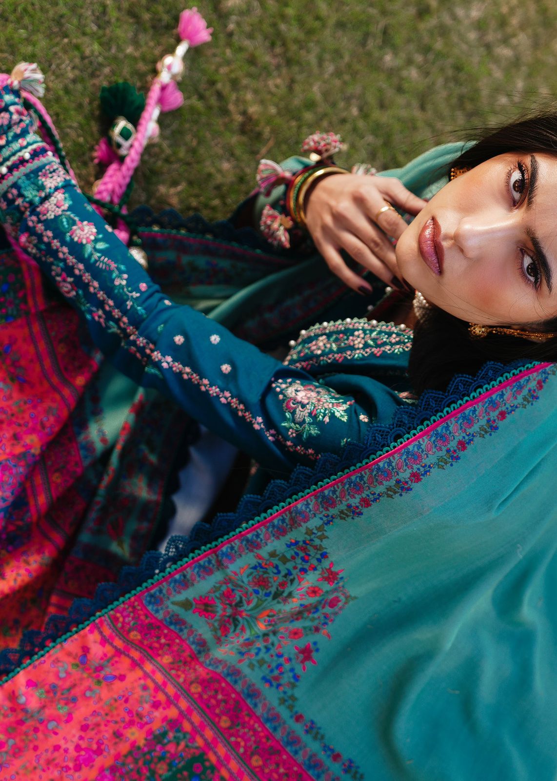 GRACE EMBROIDERY DHANAK 3PC UNSTICH