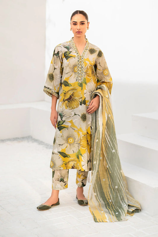 Grace-Digital Printed Karandi 3Pc UNSTICH