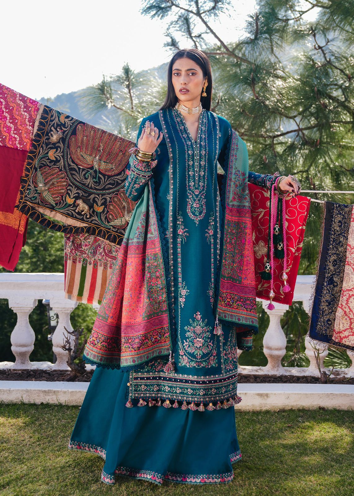 GRACE EMBROIDERY DHANAK 3PC UNSTICH
