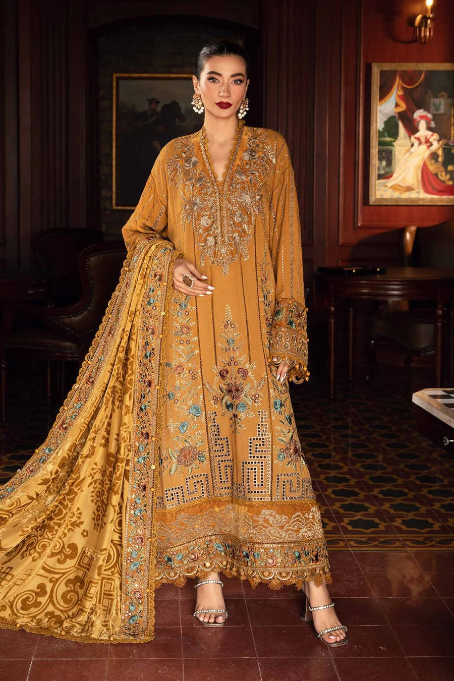 MARIA B EMBROIDERY DHANAK 3PC UNSTICH