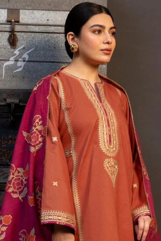 GRACE EMBROIDERY DHANAK 3PC UNSTICH
