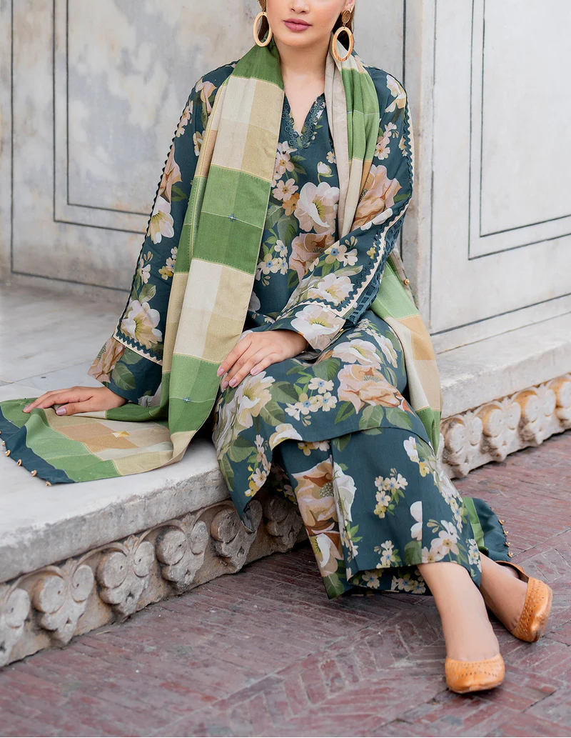 Grace-Digital Printed Karandi 3Pc UNSTICH