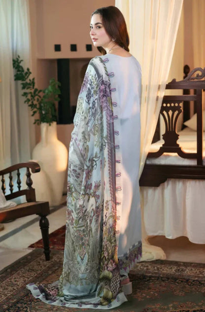 QALAMKAR EMBROIDERED DHANAK 3PC