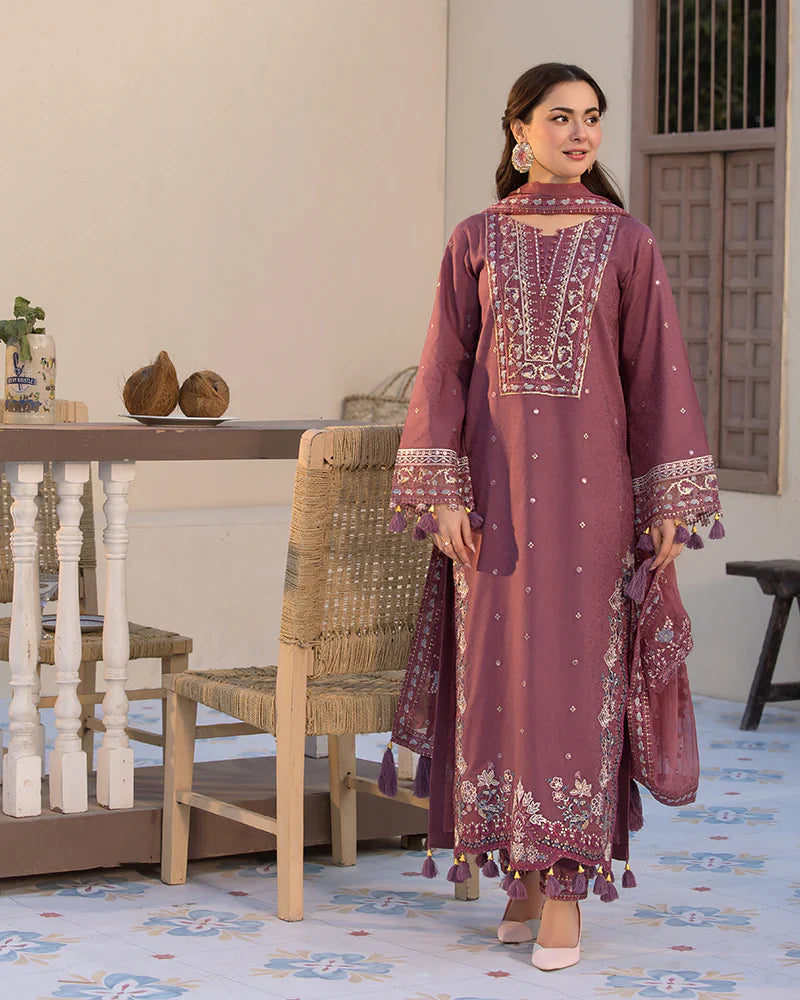 GRACE EMBROIDERY DHANAK 3PC UNSTICH