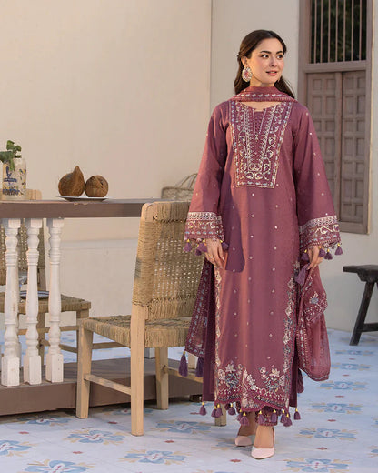 GRACE EMBROIDERY DHANAK 3PC UNSTICH