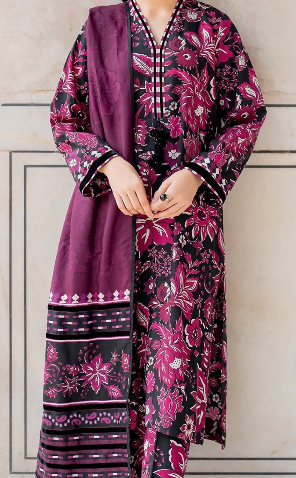 Grace-Digital Printed Karandi 3Pc UNSTICH