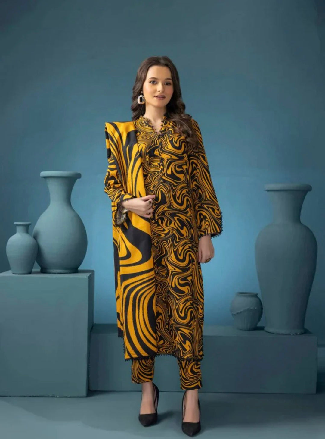 Grace-Digital Printed Karandi 3Pc UNSTICH