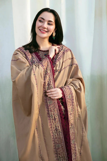 GRACE EMBROIDERY DHANAK 3PC UNSTICH