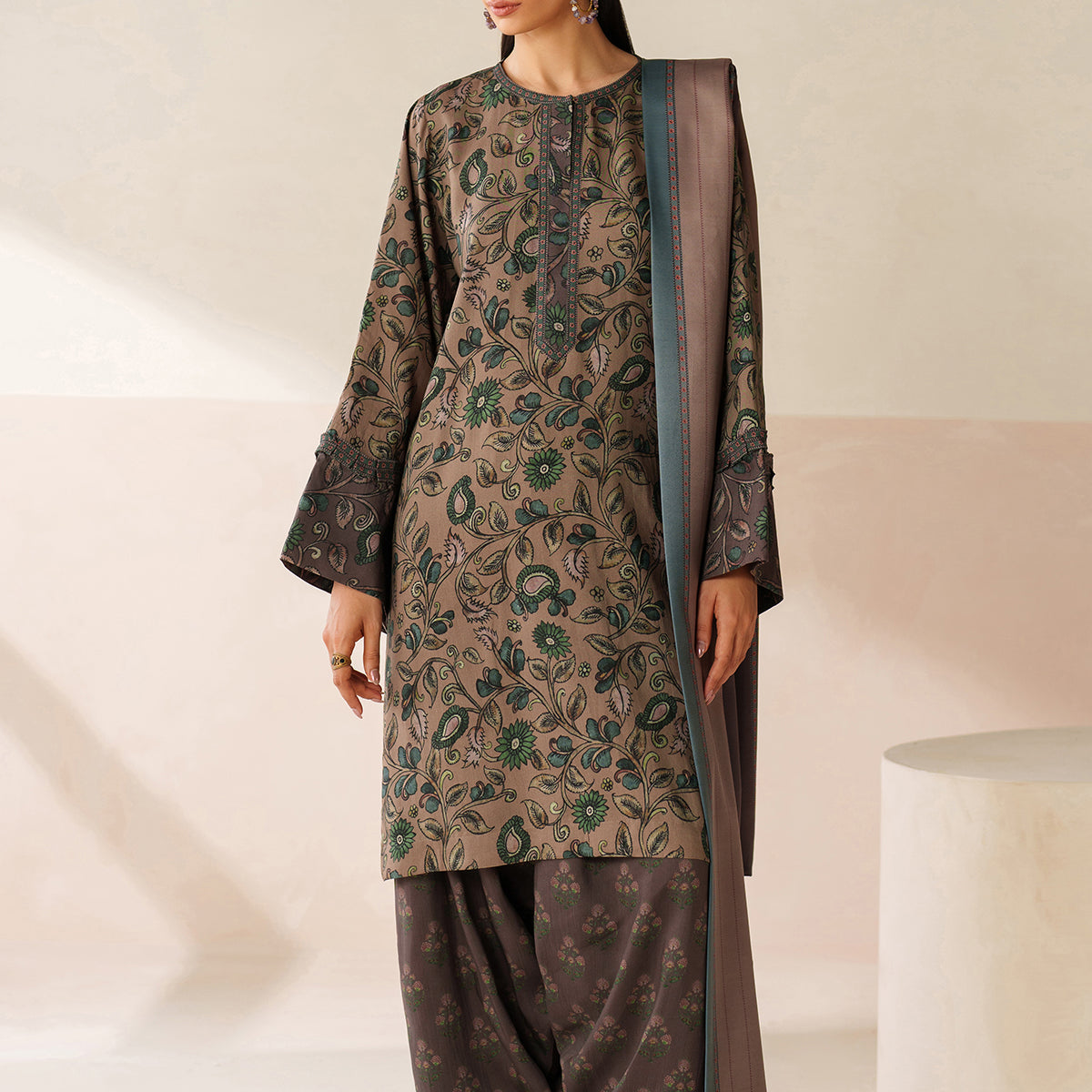 Grace-Digital Printed Karandi 3Pc UNSTICH