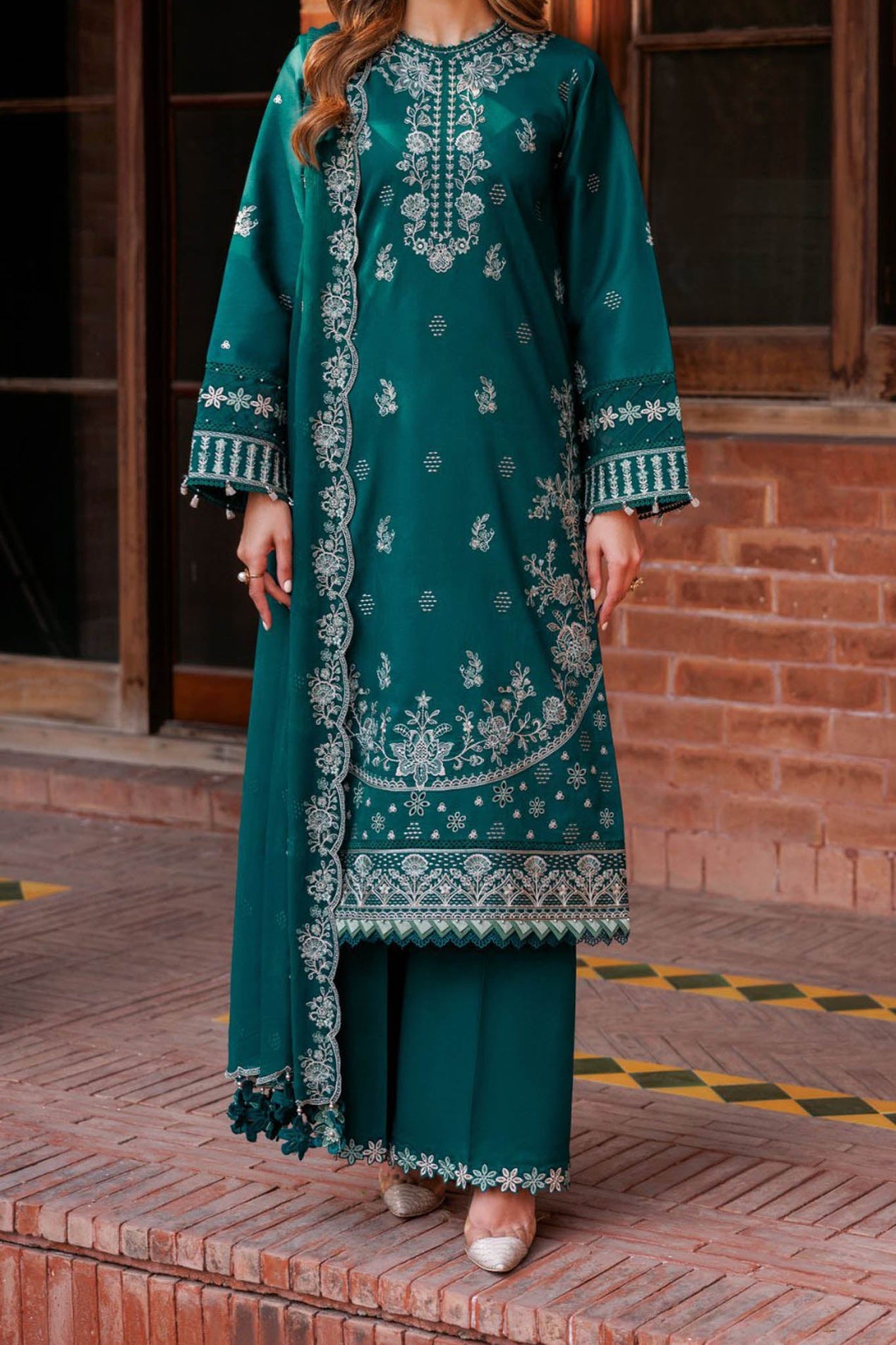 BAROQUE EMBROIDERY DHANAK 3PC UNSTICH