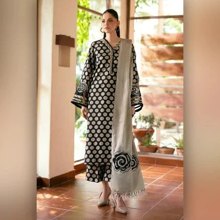Barouque Lawn Print 3PC