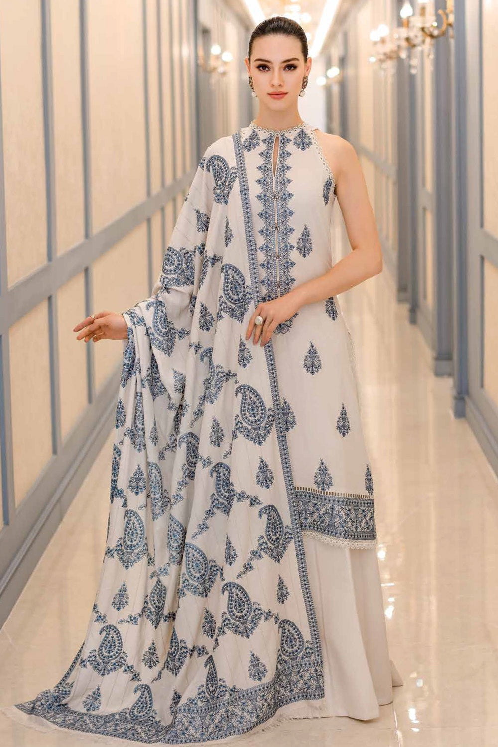 GRACE EMBROIDERY DHANAK 3PC UNSTICH