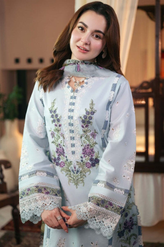 QALAMKAR EMBROIDERED DHANAK 3PC