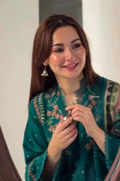 GRACE EMBROIDERY DHANAK 3PC UNSTICH