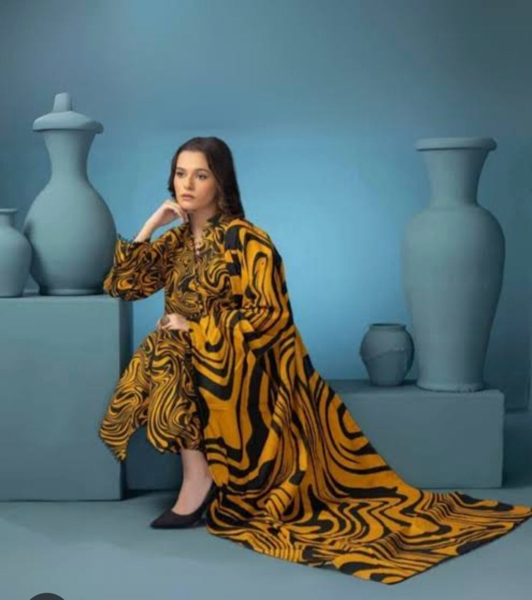 Grace-Digital Printed Karandi 3Pc UNSTICH